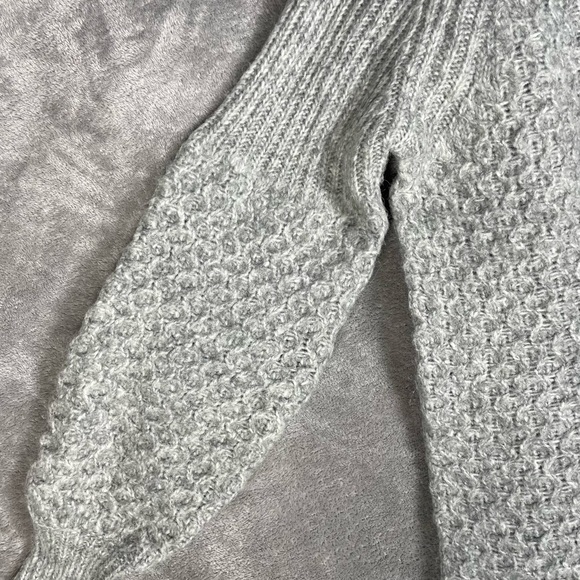 Anthropologie Sweater Womens Small Bia Mock Neck Waffle Knit Alpaca Cozy Tunic - Picture 4 of 8